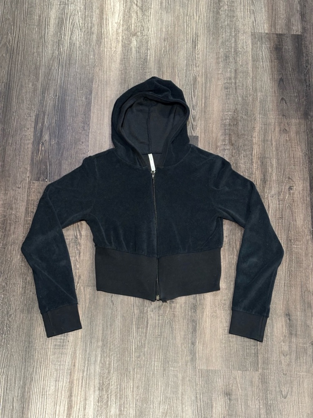 Cherish Black Cropped Hooded Bomber Jacket